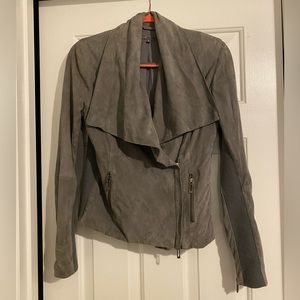 Vince.  100% leather grey scuba suede jacket